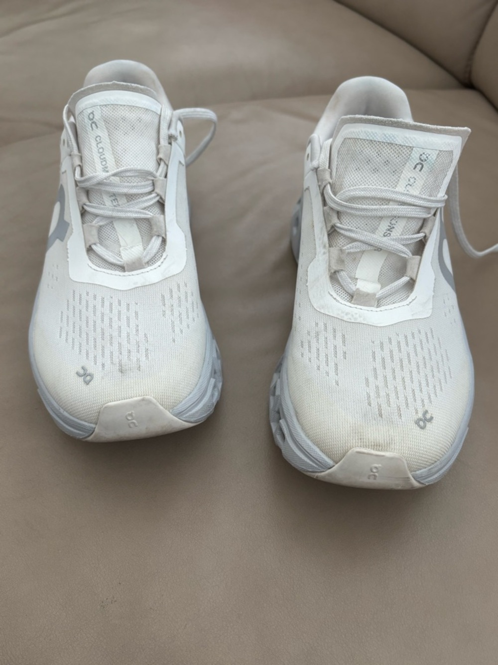On Running Cloudmonster Women's Sneakers - White & Light Gray(limited edition) - Picture 2 of 5